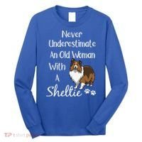 Sheltie Gift Old And Sheltie Funny Sheltie Mom Cool Gift Long Sleeve Shirt thumb 0