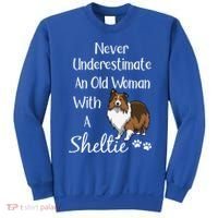 Sheltie Gift Old And Sheltie Funny Sheltie Mom Cool Gift Sweatshirt thumb 0