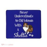 Sheltie Gift Old And Sheltie Funny Sheltie Mom Cool Gift Mousepad thumb 0