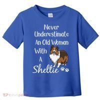 Sheltie Gift Old And Sheltie Funny Sheltie Mom Cool Gift Toddler T-Shirt thumb 0