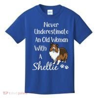 Sheltie Gift Old And Sheltie Funny Sheltie Mom Cool Gift Kids T-Shirt thumb 0