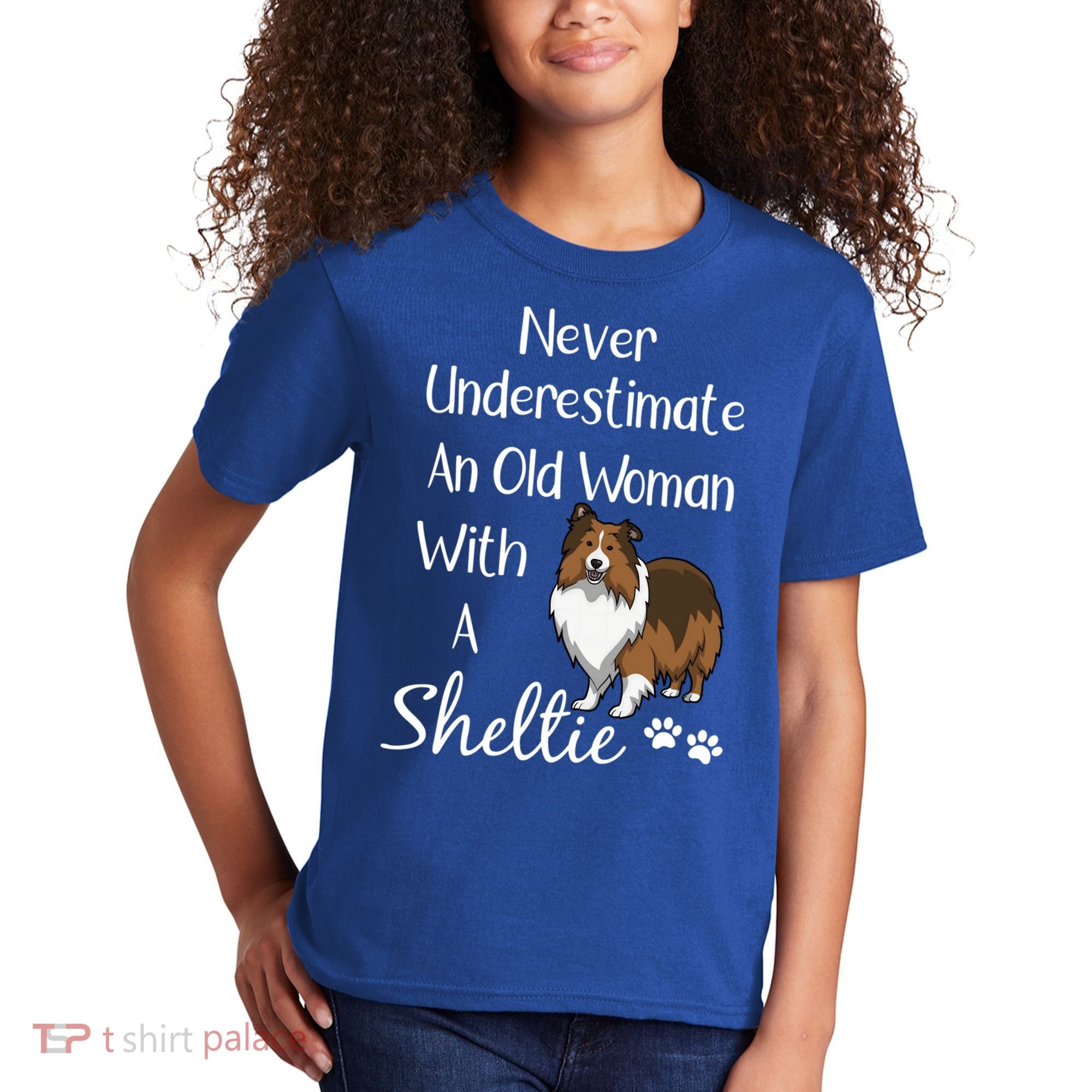 Sheltie Gift Old And Sheltie Funny Sheltie Mom Cool Gift Kids T-Shirt