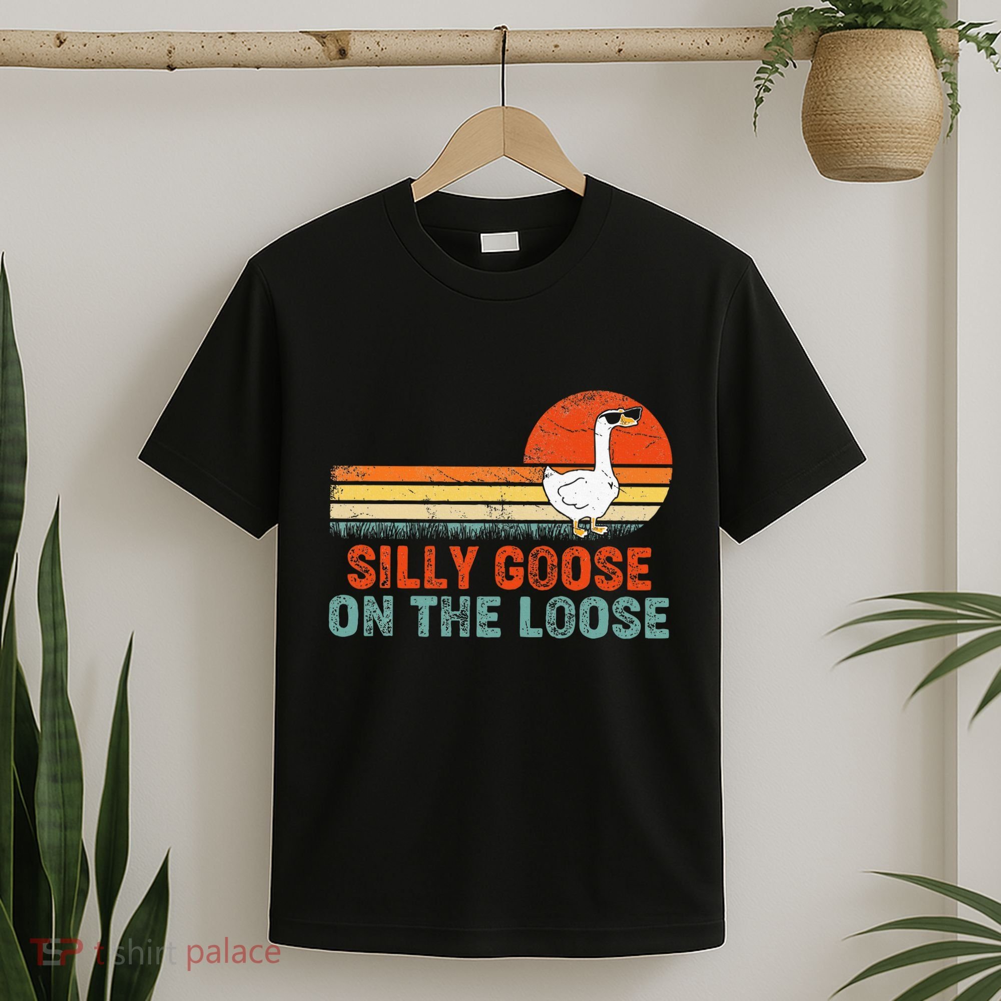 Silly Goose On The Loose Funny Vintage Silliest Goose T-Shirt