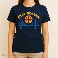 Stay Golden Oakland To San Francisco Basketball T-Shirt thumb 4