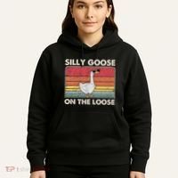 Silly Goose On The Loose Funny Silly Goose University Hoodie thumb 5
