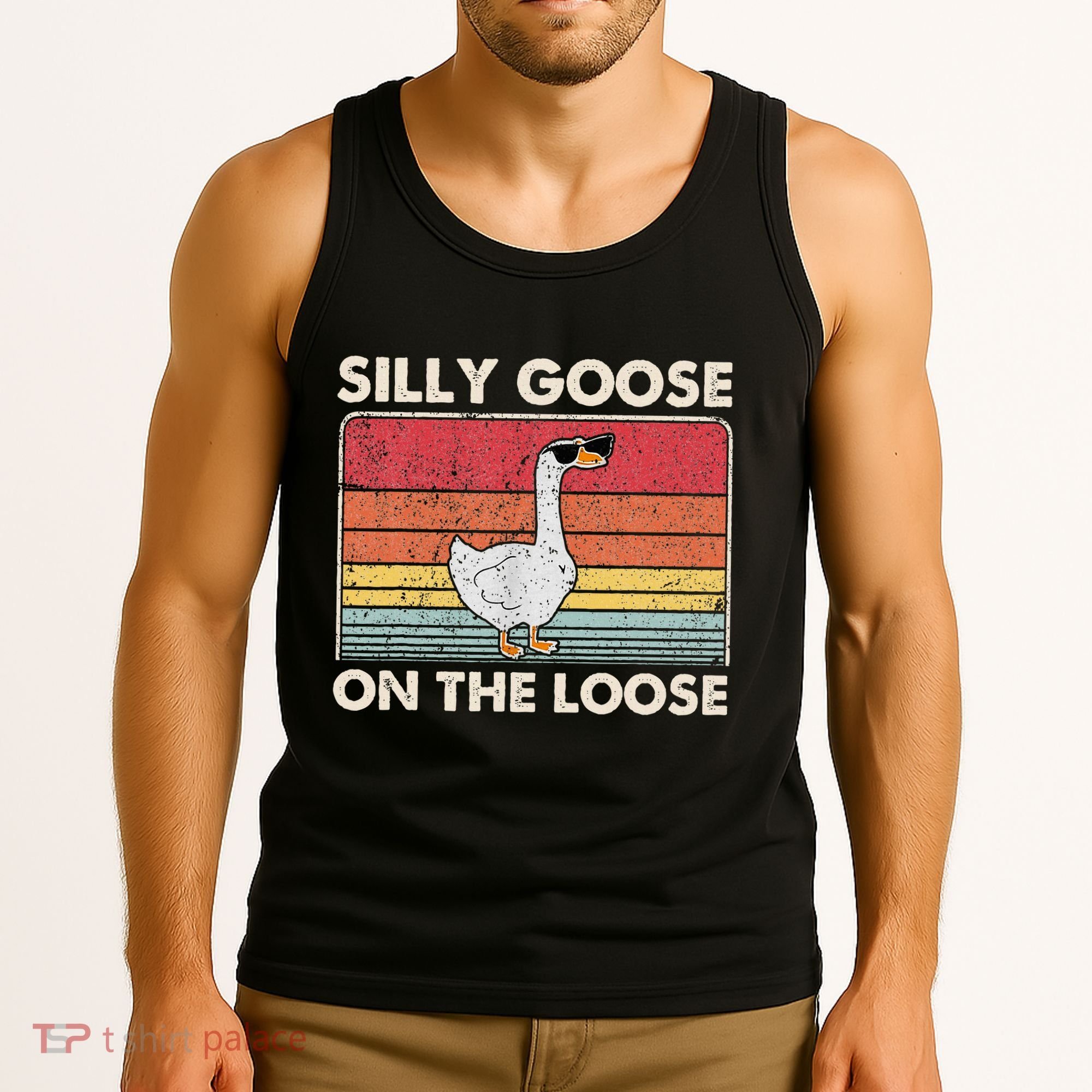 Silly Goose On The Loose Funny Silly Goose University Tank Top