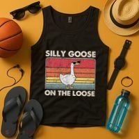 Silly Goose On The Loose Funny Silly Goose University Tank Top thumb 4