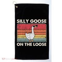 Silly Goose On The Loose Funny Silly Goose University Golf Towel thumb 0