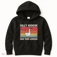 Silly Goose On The Loose Funny Silly Goose University Kids Hoodie thumb 0