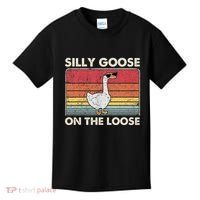 Silly Goose On The Loose Funny Silly Goose University Kids T-Shirt thumb 0