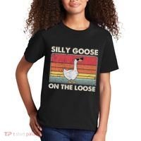 Silly Goose On The Loose Funny Silly Goose University Kids T-Shirt thumb 2