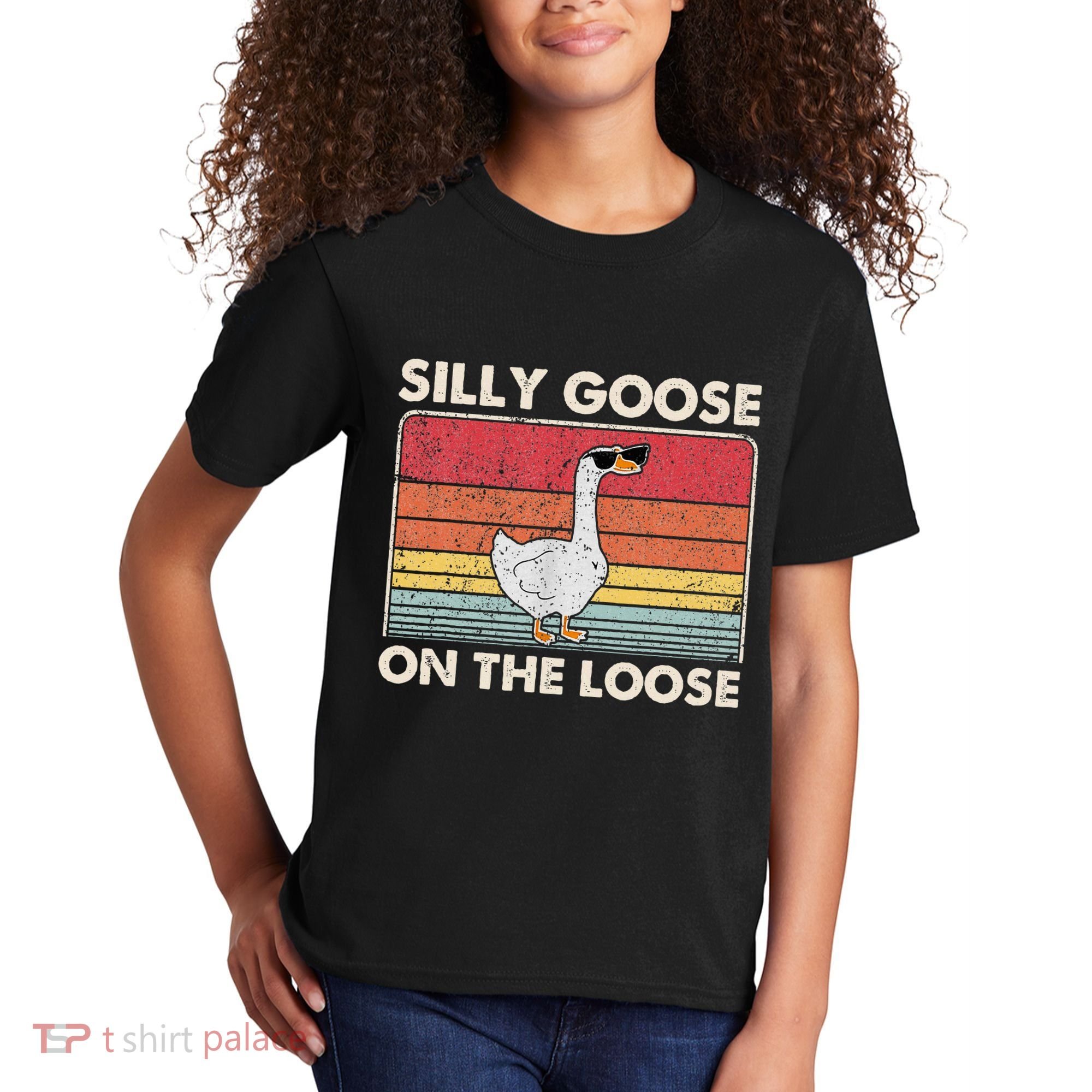 Silly Goose On The Loose Funny Silly Goose University Kids T-Shirt