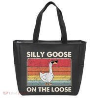 Silly Goose On The Loose Funny Silly Goose University Tote Bag thumb 0