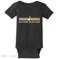 Silly Goose On The Loose Funny Silly Goose University Baby Bodysuit thumb 0