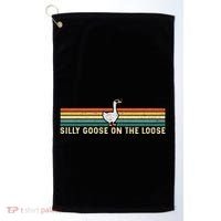 Silly Goose On The Loose Funny Silly Goose University Golf Towel thumb 0