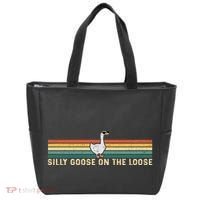 Silly Goose On The Loose Funny Silly Goose University Tote Bag thumb 0