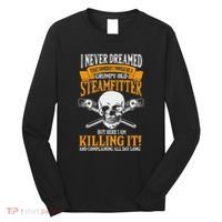Steamfitter Grumpy Old Pipefitter Tradesman Plumber Pipe Long Sleeve Shirt thumb 0