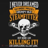 Steamfitter Grumpy Old Pipefitter Tradesman Plumber Pipe Pajama Set thumb 2