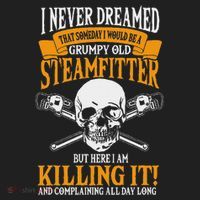 Steamfitter Grumpy Old Pipefitter Tradesman Plumber Pipe Hat thumb 2