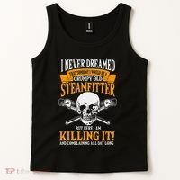 Steamfitter Grumpy Old Pipefitter Tradesman Plumber Pipe Tank Top thumb 2