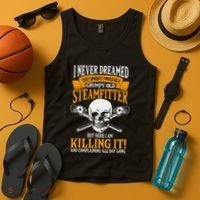 Steamfitter Grumpy Old Pipefitter Tradesman Plumber Pipe Tank Top thumb 4