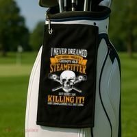 Steamfitter Grumpy Old Pipefitter Tradesman Plumber Pipe Golf Towel thumb 2