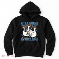 Silly Goose On The Loose Retro Groovy Silly Goose Club Hoodie thumb 0