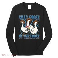 Silly Goose On The Loose Retro Groovy Silly Goose Club Long Sleeve Shirt thumb 0