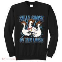Silly Goose On The Loose Retro Groovy Silly Goose Club Sweatshirt thumb 0