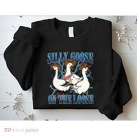 Silly Goose On The Loose Retro Groovy Silly Goose Club Sweatshirt thumb 2