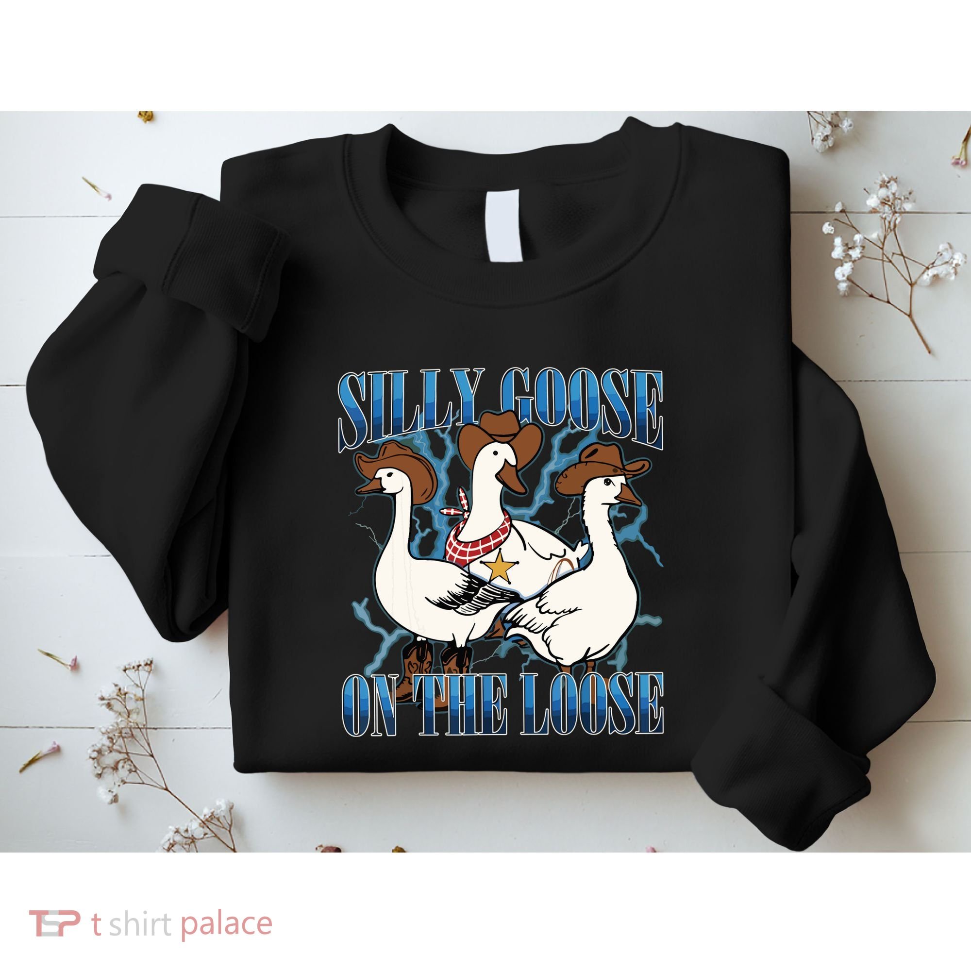Silly Goose On The Loose Retro Groovy Silly Goose Club Sweatshirt
