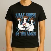 Silly Goose On The Loose Retro Groovy Silly Goose Club T-Shirt thumb 3