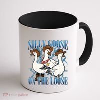 Silly Goose On The Loose Retro Groovy Silly Goose Club Coffee Mug thumb 1