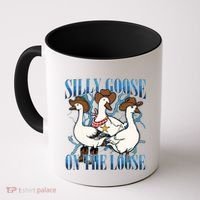 Silly Goose On The Loose Retro Groovy Silly Goose Club Coffee Mug thumb 0