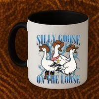 Silly Goose On The Loose Retro Groovy Silly Goose Club Coffee Mug thumb 2