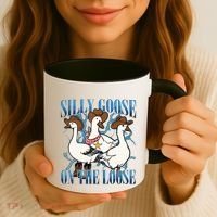 Silly Goose On The Loose Retro Groovy Silly Goose Club Coffee Mug thumb 3