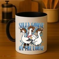 Silly Goose On The Loose Retro Groovy Silly Goose Club Coffee Mug thumb 4