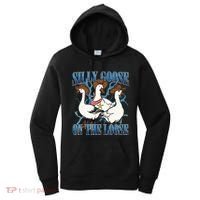 Silly Goose On The Loose Retro Groovy Silly Goose Club Women's Hoodie thumb 0