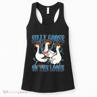 Silly Goose On The Loose Retro Groovy Silly Goose Club Women's Tank Top thumb 0