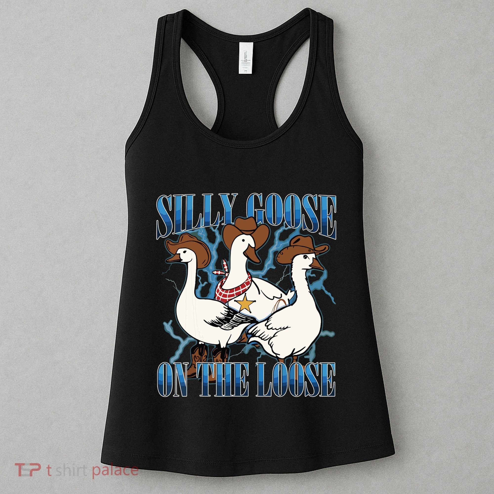 Silly Goose On The Loose Retro Groovy Silly Goose Club Women's Tank Top