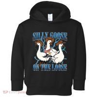 Silly Goose On The Loose Retro Groovy Silly Goose Club Toddler Hoodie thumb 0