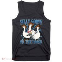 Silly Goose On The Loose Retro Groovy Silly Goose Club Tank Top thumb 0