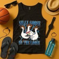 Silly Goose On The Loose Retro Groovy Silly Goose Club Tank Top thumb 4