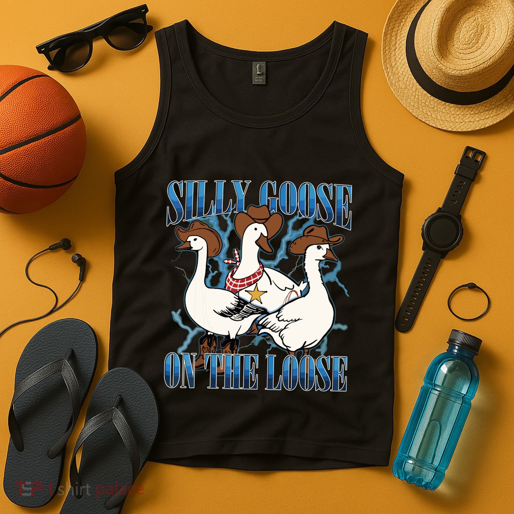 Silly Goose On The Loose Retro Groovy Silly Goose Club Tank Top