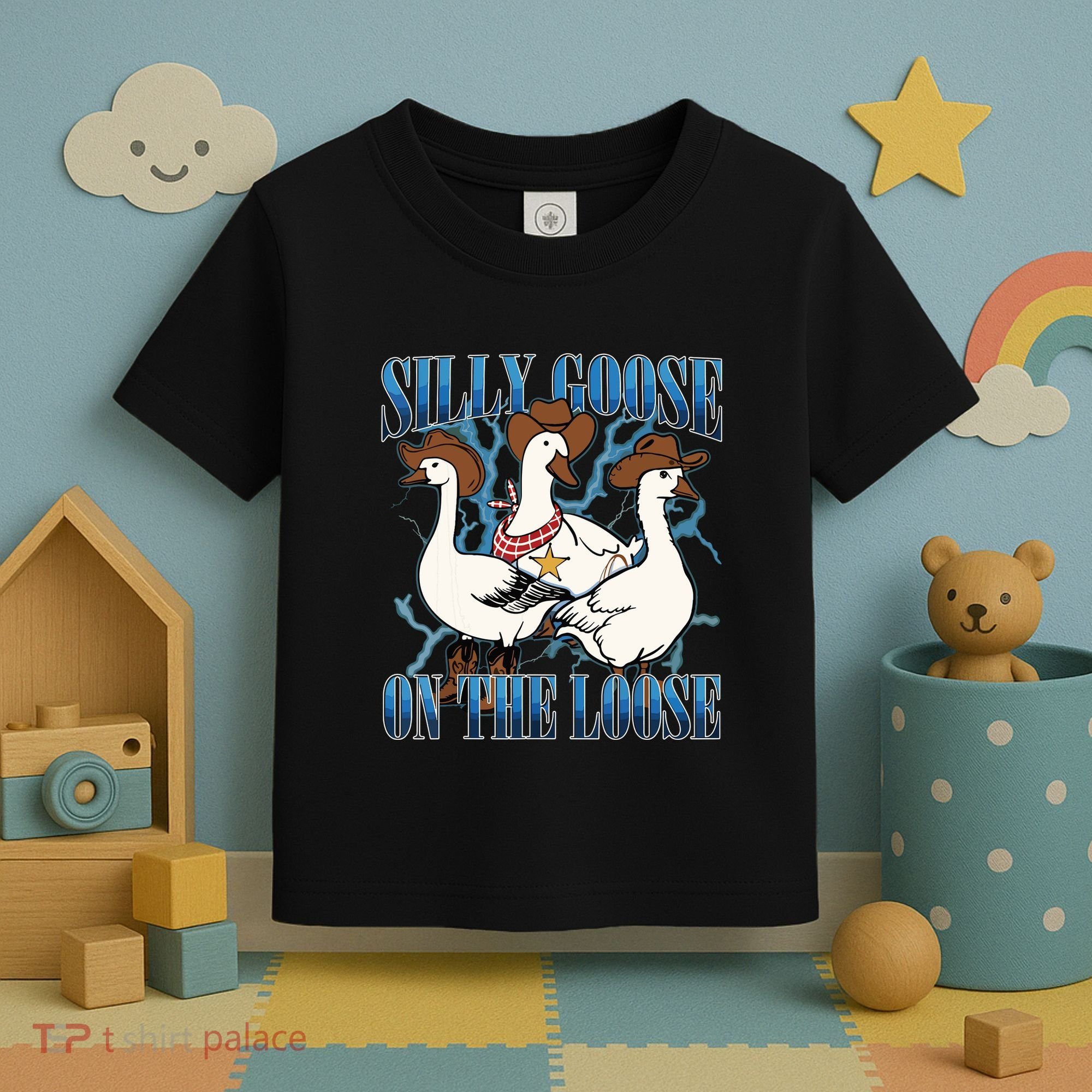 Silly Goose On The Loose Retro Groovy Silly Goose Club Toddler T-Shirt