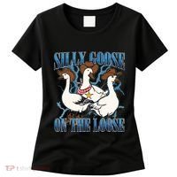 Silly Goose On The Loose Retro Groovy Silly Goose Club Women's T-Shirt thumb 0