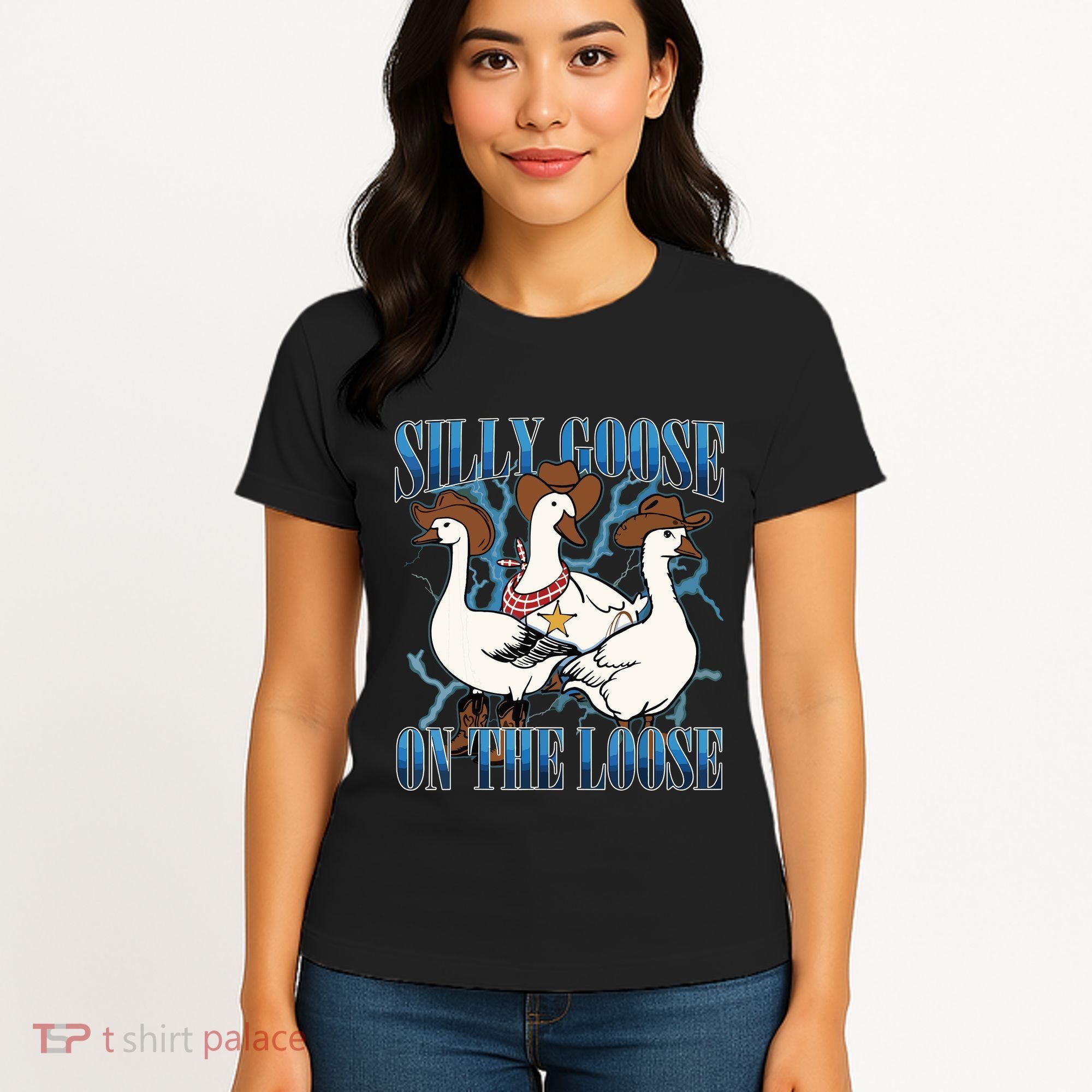 Silly Goose On The Loose Retro Groovy Silly Goose Club Women's T-Shirt