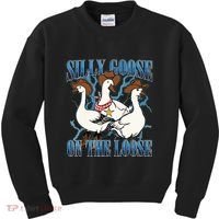 Silly Goose On The Loose Retro Groovy Silly Goose Club Kids Sweatshirt thumb 0