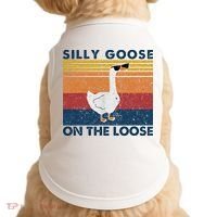 Silly Goose On The Loose Funny Saying Goose Funny Doggie Tank thumb 0