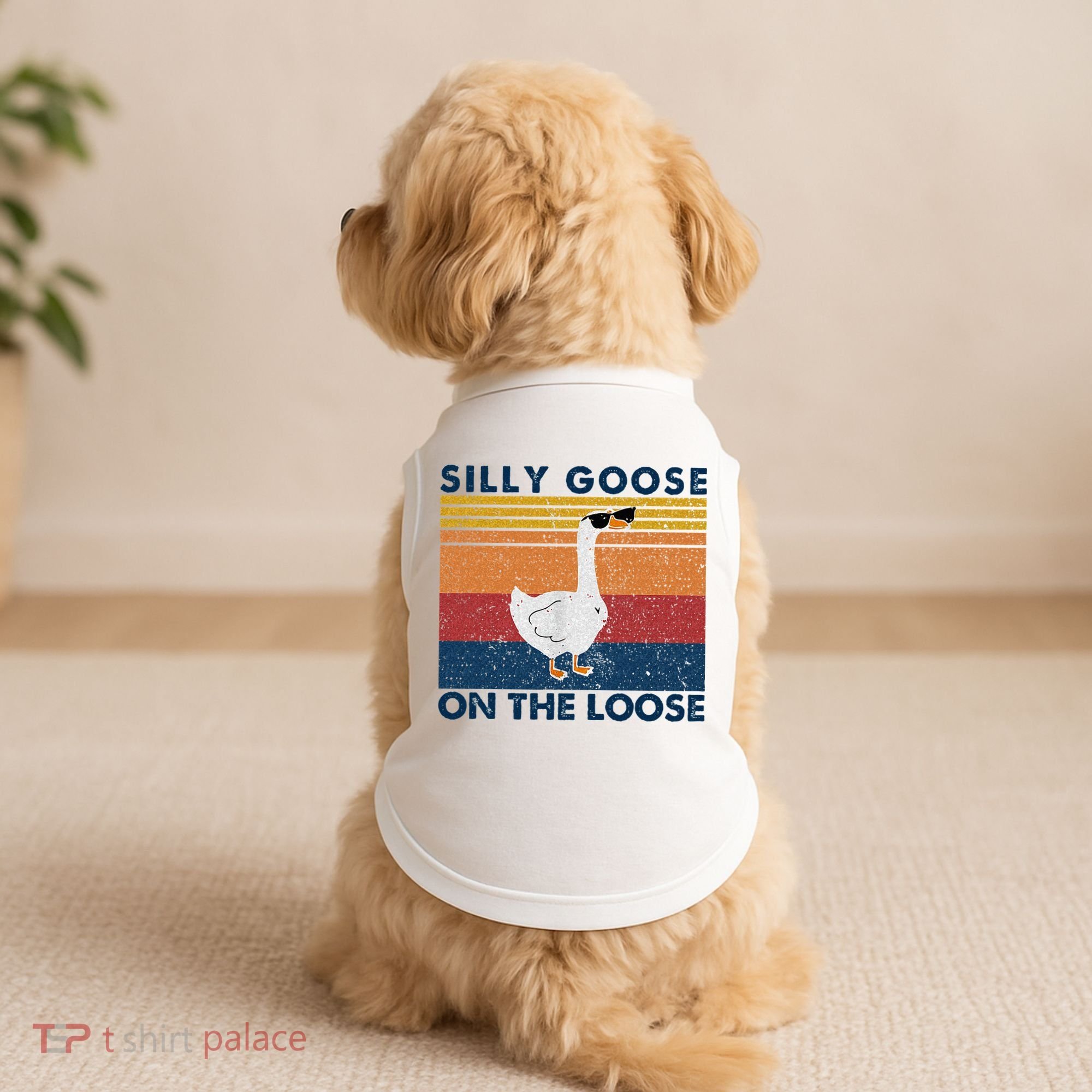 Silly Goose On The Loose Funny Saying Goose Funny Doggie Tank
